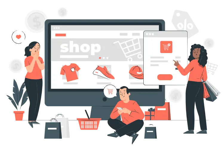 E-commerce Solutions Illustration